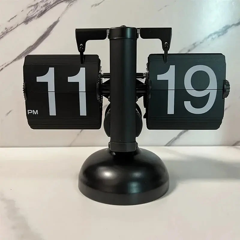 Desktop European Creative Retro Flip Table Clock