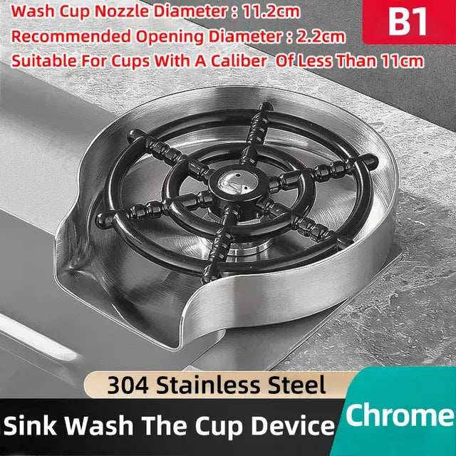 Kitchen Glass flusher Stainless steel high pressure automatic bottle washer