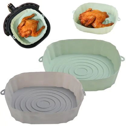 4pcs Silicone Air Fryer Basket Airfryer Oven Mold Baking Tray